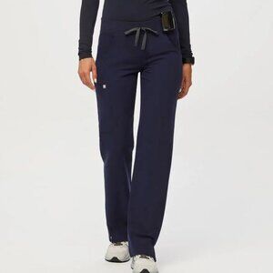 Figs Women's Kade Cargo Scrub Pants in Navy Blue